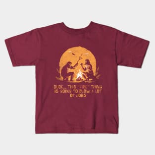 Concerned cavemen Kids T-Shirt